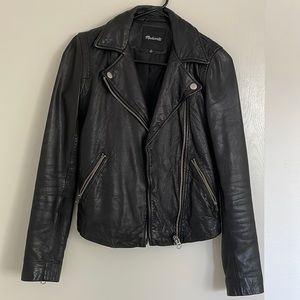 Madewell washed leather motorcycle jacket